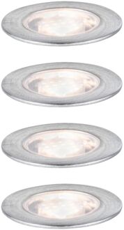 Paulmann Outdoor Link & Light Grondspots Zilver Set 0,5w 4 Stuks