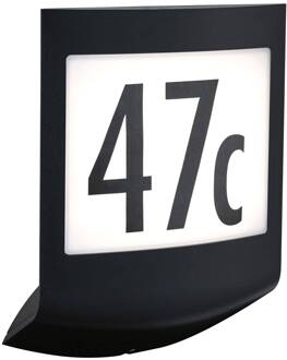 Paulmann Padea wand-huisnummerlamp sensor 3.000K antraciet