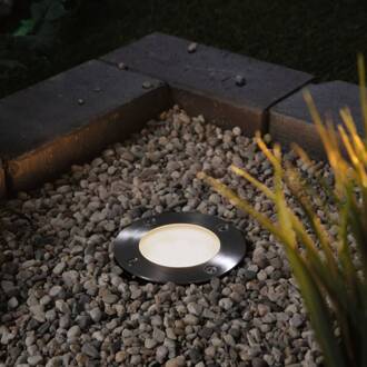Paulmann Plug & Shine grondspot inbouwlamp ZigBee CCT roestvrij staal