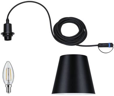 Paulmann Plug & Shine LED hanglamp Kofia E14, aluminium antraciet