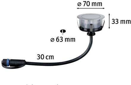 Paulmann Plug & Shine LED inbouwspot vloer RGBW ZigBee roestvrij staal
