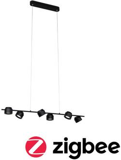 Paulmann Puric Pane LED hanglamp ZigBee 6-lamps zwart