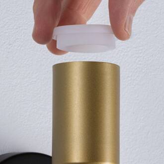 Paulmann Ravi wandlamp E27, zwart/mat goud zwart, goud mat