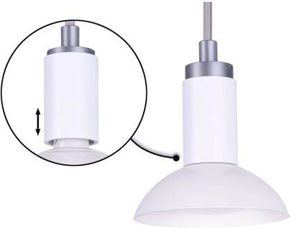 Paulmann Runa hanglamp, wit/grijs wit, grijs