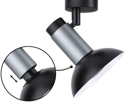 Paulmann Runa plafondlamp, zwart/antraciet zwart, antraciet