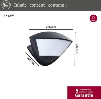 Paulmann Smart sensor buitenwandlamp Skyla antraciet CCT IP44