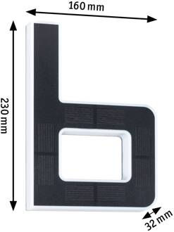 Paulmann Solar letter b zwart, wit
