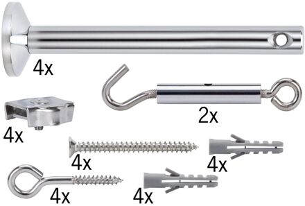 Paulmann Spanmontageset met 4 afbuigingen voor kabelsystemen 17834