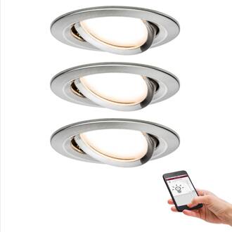 Paulmann spot Nova plus per 3 2.700K geborsteld ijzer