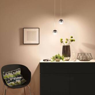 Paulmann URail Capsule II hanglamp 2.700K zwart matzwart, chroom