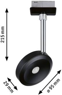 Paulmann URail Discus spot zwart 5W