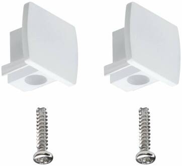 Paulmann URail eindkap wit - set van 2