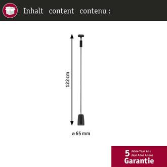 Paulmann URail hanglamp Cover, zwart mat, GU10