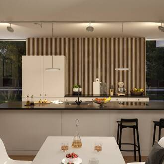 Paulmann URail Hildor LED hanglamp 3.000K chroom chroom mat, wit gesatineerd