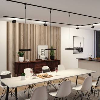 Paulmann URail Hildor LED hanglamp 3.000K zwart zwart mat, wit gesatineerd