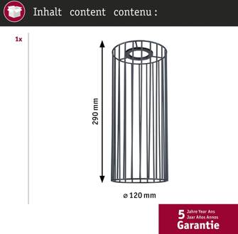 Paulmann URail-lampenkap Biraha 2Easy, antraciet, Ø 12 cm