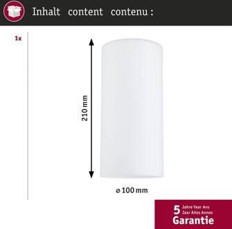 Paulmann URail-lampenkap Raja 2Easy, opaal, Ø 10 cm opaalwit