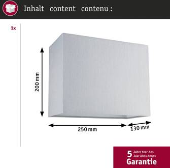 Paulmann URail lampenkap Verona 2Easy, grijs, 25 x 13 cm