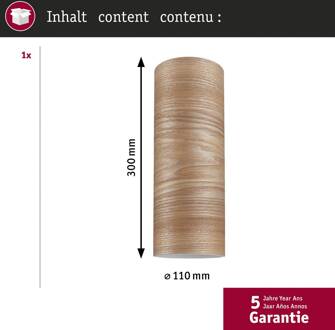 Paulmann URail-lampenkap Vitus 2Easy, hout, Ø 11 cm witte es