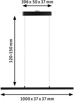 Paulmann URail Lento LED hanglamp, mat zwart zwart mat