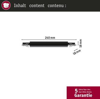 Paulmann URail railadapter Zigbee dimbaar/schakelbaar zwart zwart mat