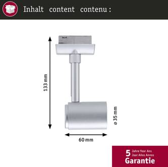 Paulmann URail-rails spot Runa,  mat chroom, GU10 chroom mat