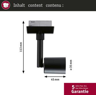 Paulmann URail-rails spot Salt, zwart mat, GU10