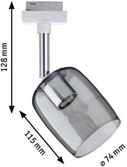 Paulmann URail Spot Blossom Railverlichting rookglas wit 95344
