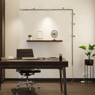 Paulmann URail voedingskabel/schakelaar, chroom mat, 2,4 m