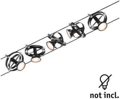 Paulmann Wire Cardan kabelsysteem, 5 m, zwart mat zwart