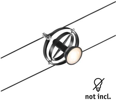 Paulmann Wire Cardan spot voor kabelsysteem zwart mat zwart