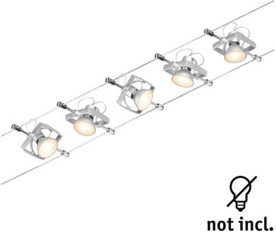Paulmann Wire Mac II kabelsysteem, 5 m, chroom mat chroom