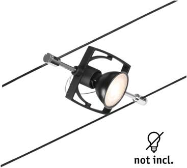 Paulmann Wire Mac II spot voor kabelsysteem zwart mat zwart