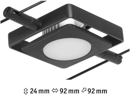 Paulmann Wire MacLED spot voor kabelsysteem zwart mat zwart