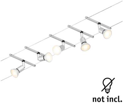 Paulmann Wire Salt kabelsysteem 5-lamps 5 m chroom mat chroom