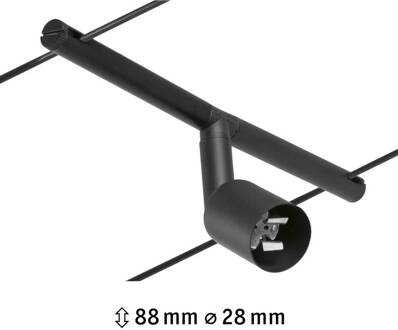 Paulmann Wire Salt spot voor kabelsysteem zwart mat zwart