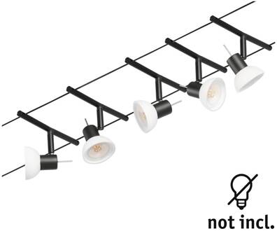 Paulmann Wire Sheela kabelsysteem, 5 m, zwart mat zwart