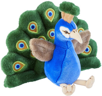 Pauw knuffel - 32 cm - pluche - vogel knuffels - knuffeldieren - speelgoed Multi