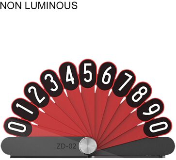 Pauw Lichtgevende Auto Parkeerkaart Open Auto Tijdelijke Stopbord Auto Telefoonnummer Plaat Sukkels Telefoon Nummer Kaart 01