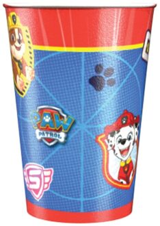 PAW Patrol 16x Paw Patrol thema feest bekers 250 ml van karton - Kinderverjaardag/kinderfeestje Paw Patrol thema bekers