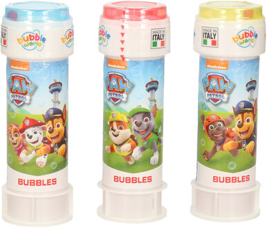 PAW Patrol 3x Paw Patrol bellenblaas flesjes met bal spelletje in dop 60 ml voor kinderen - Bellenblaas