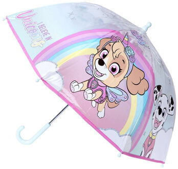 PAW Patrol Disney Paw Patrol Skye paraplu - transparant/roze - D71 cm - voor kinderen