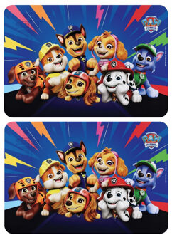 PAW Patrol Placemat - 2x - 43 x 28 cm - onderlegger - eten en knutsel placemat - kinderen