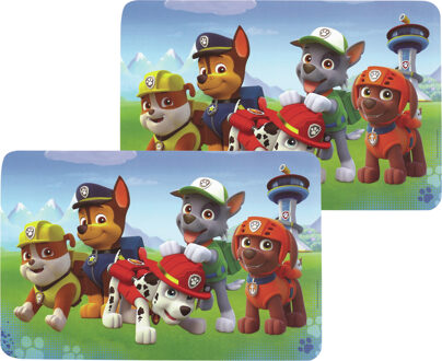 PAW Patrol Placemat - 2x stuks - 43 x 28 cm - kinderen - onderlegger