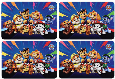 PAW Patrol Placemat - 4x - 43 x 28 cm - onderlegger - eten en knutsel placemat - kinderen