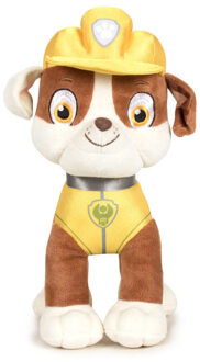 PAW Patrol Rubble Classic knuffel - 27 cm - pluche honden knuffels - bekend van tv Multi