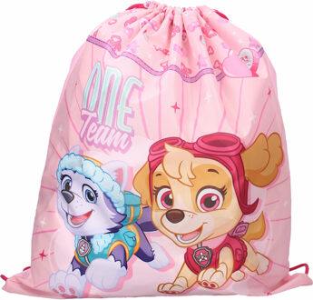 PAW Patrol Skye gymtas/rugzak/rugtas voor kinderen - roze - polyester - 44 x 37 cm - Gymtasje - zwemtasje