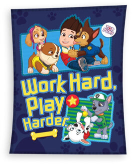 PAW Patrol thema fleece dekentje - plaid - 100 x 140 cm - kinderen Multi