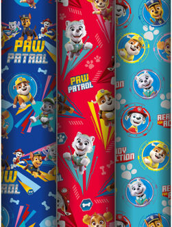 PAW Patrol thema Inpakpapier/cadeaupapier - 6x rollen - feest/verjaardag - 200 x 70 cm - papier - Cadeaupapier