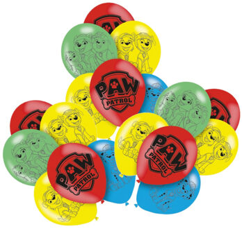 PAW Patrol themafeest ballonnen - 12x - gekleurd - 28 cm - voor kinderen